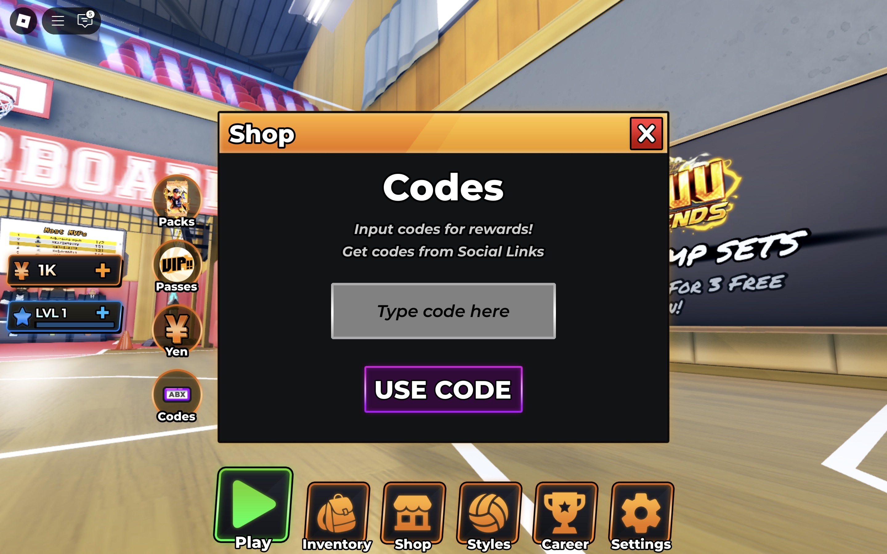 Redeem Codes in Haikyuu Legends