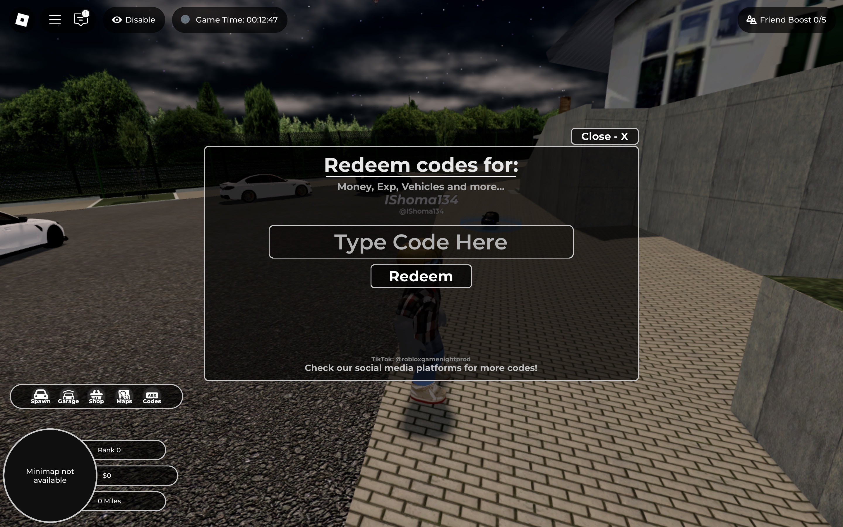 Redeem Codes in Highway Racers Reborn