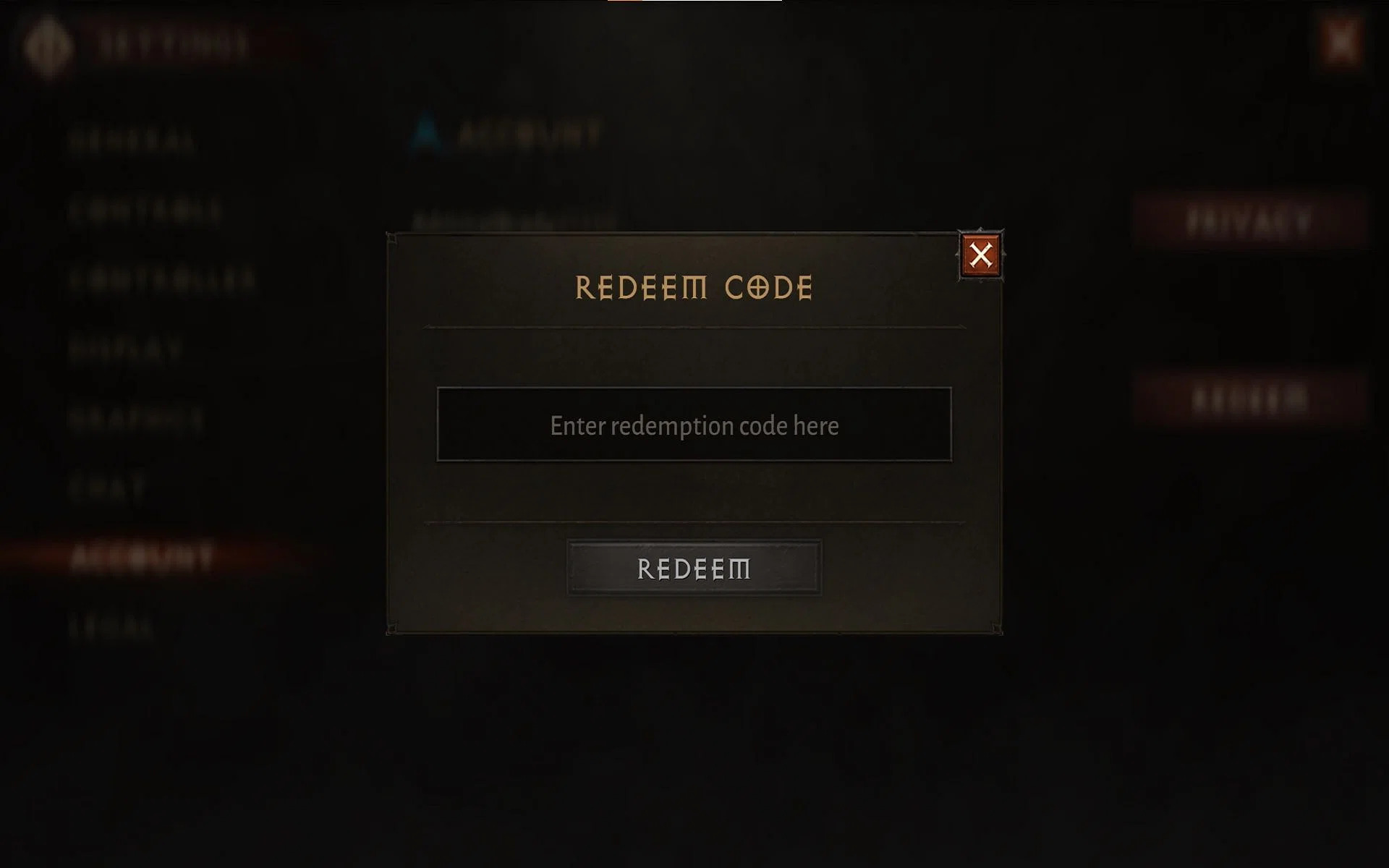 Redeem Diablo Immortal Codes