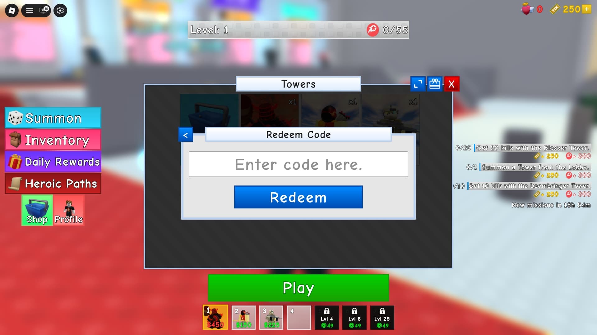 Retro Tower Defense how to redeem codes 3
