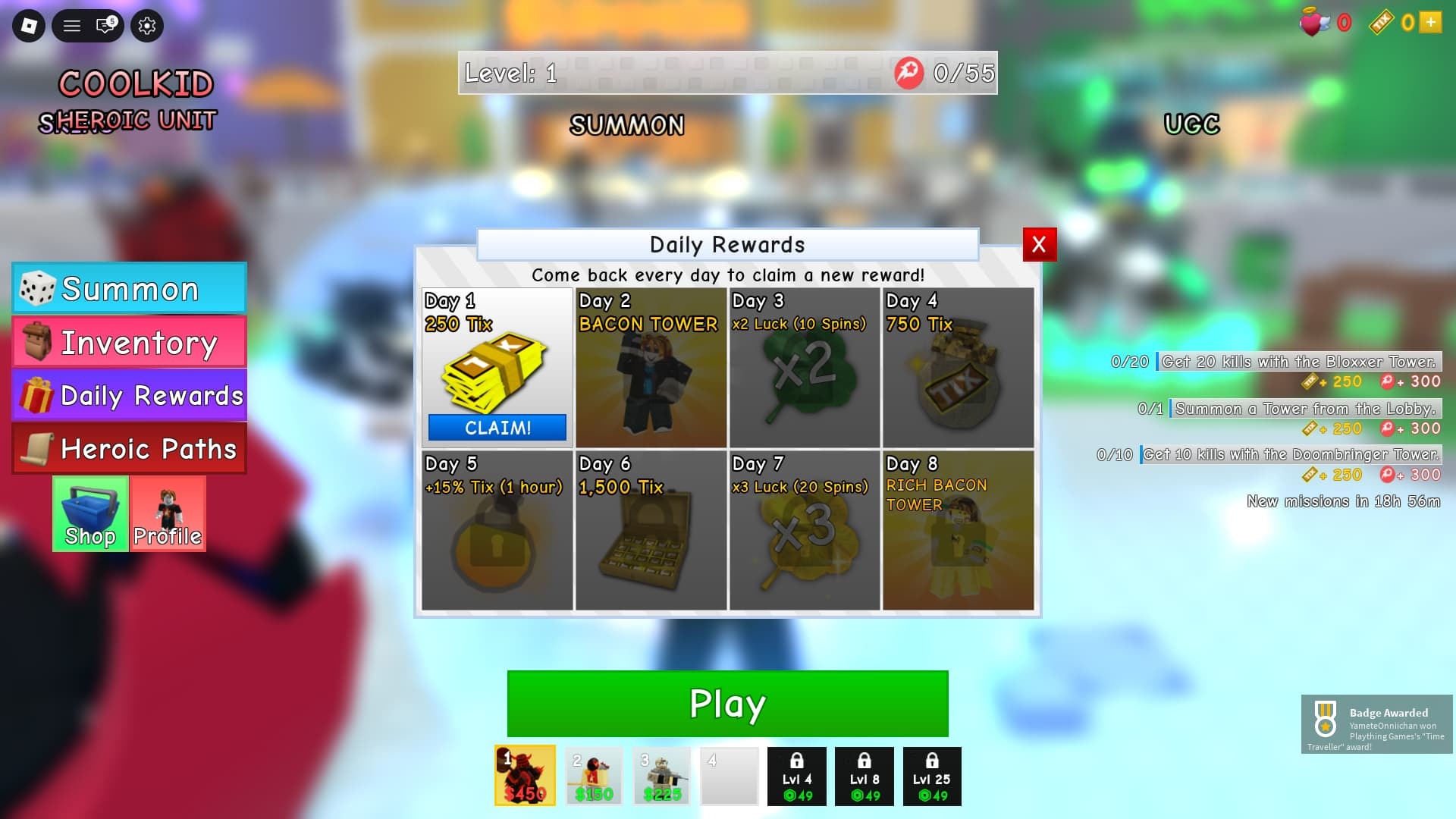 Retro Tower Defense more rewards