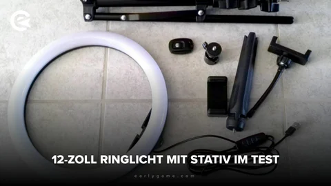 Ringlicht mit Stativ im Test