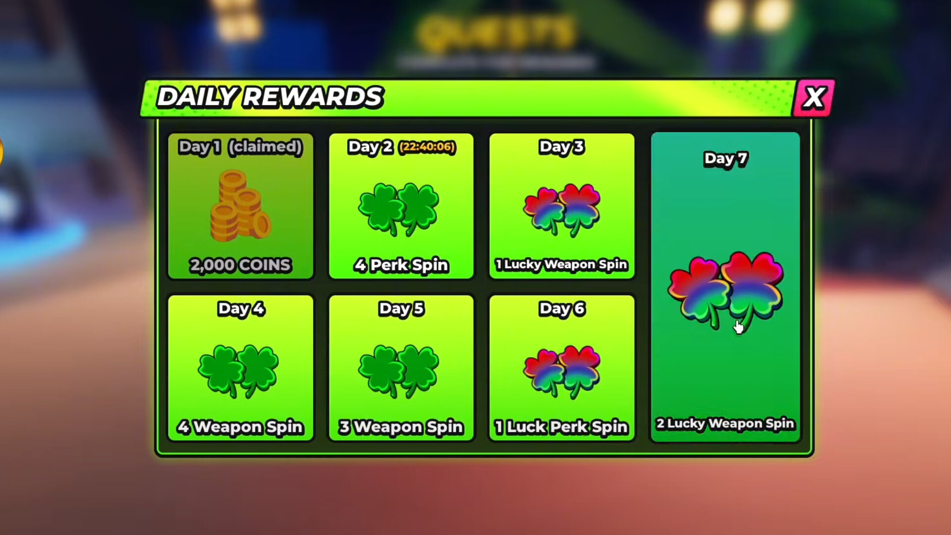 Roblox Hunty Zombie Daily Rewards