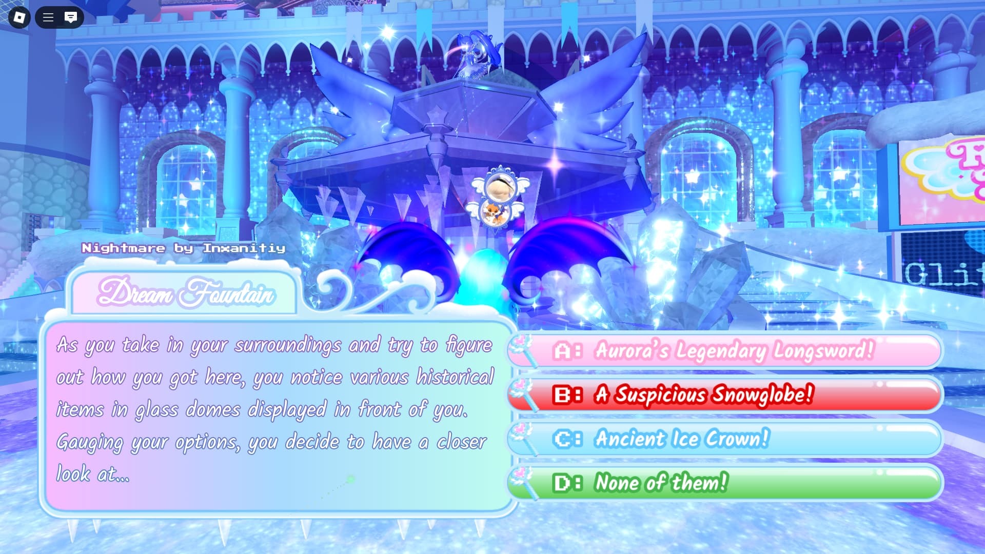 Roblox Royale High Fountain of Dreams Glitterfrost Quiz