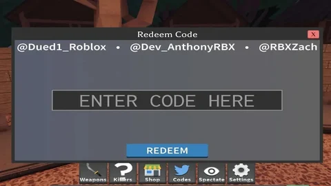 Roblox Survive The Killer How Redeem