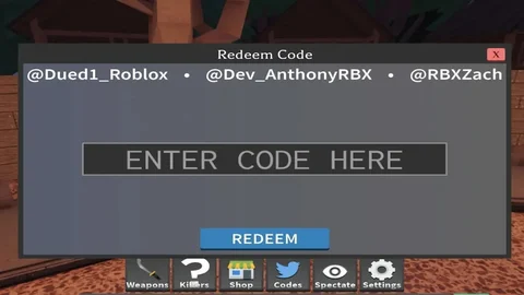 Roblox Survive The Killer Codes