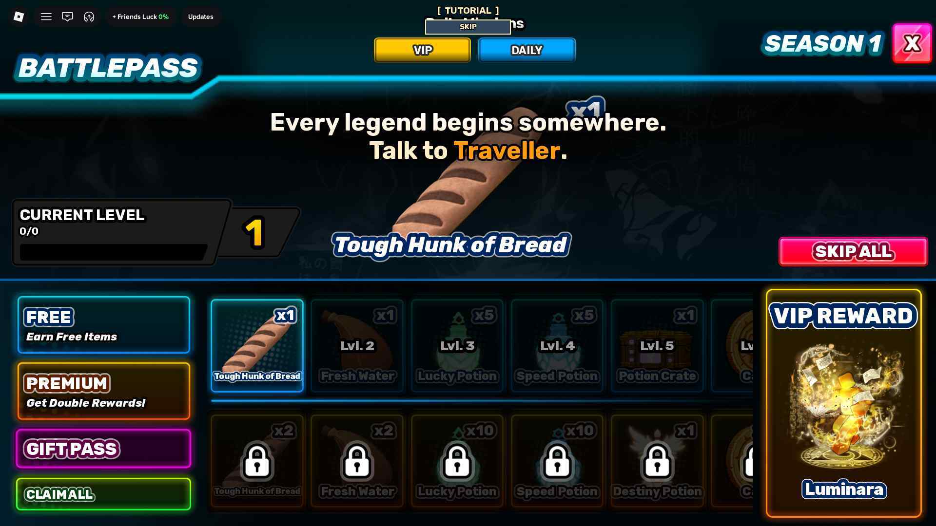 Roblox Unscathed RNG Free Pass