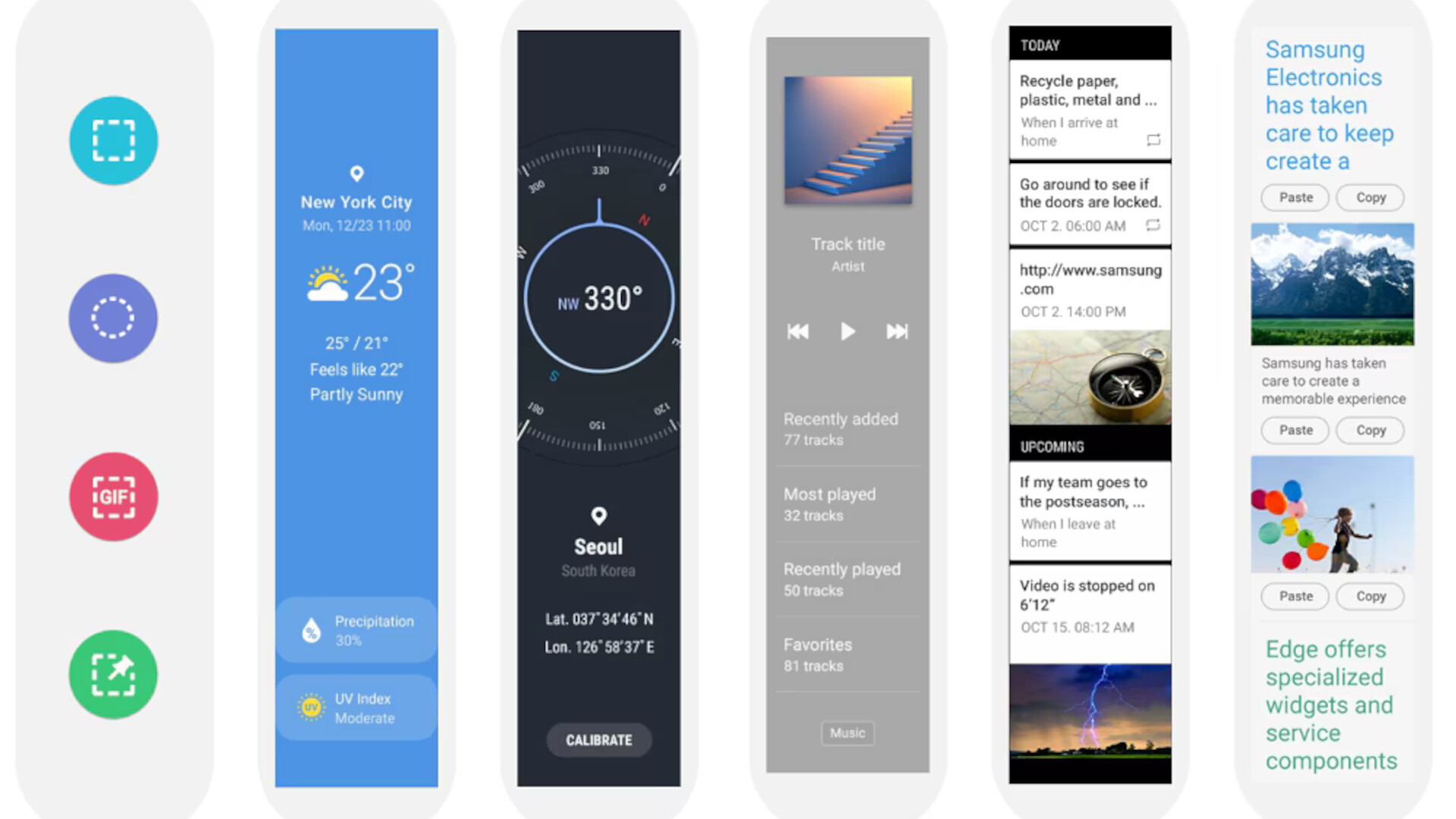 Samsung Edge Screen Panels