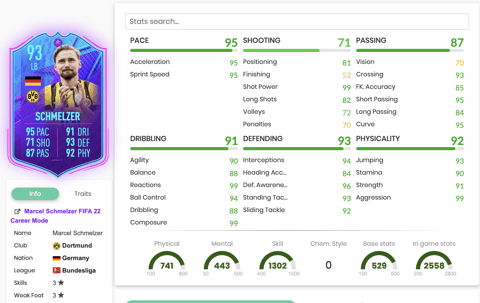 Schmelzer Premium SBC Stats