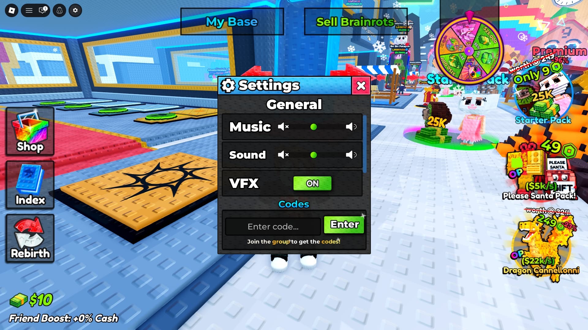 Scroll a Brainrot how to redeem codes