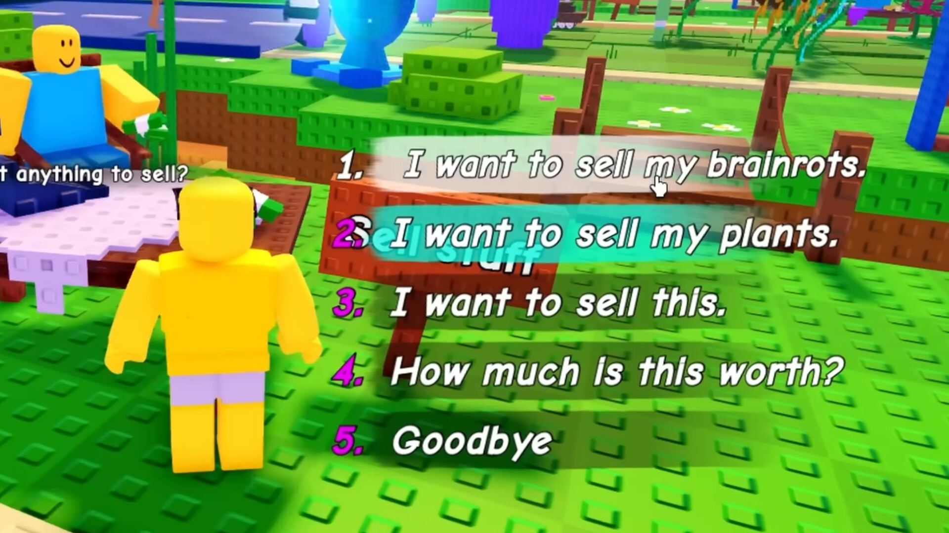 Selling Items Roblox Plants vs Brainrots