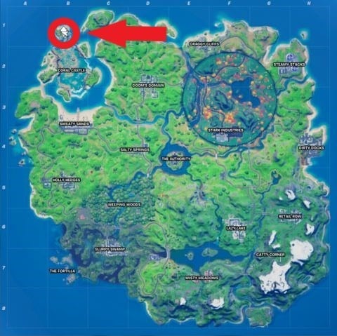 Sharky Shell Location Fortnite