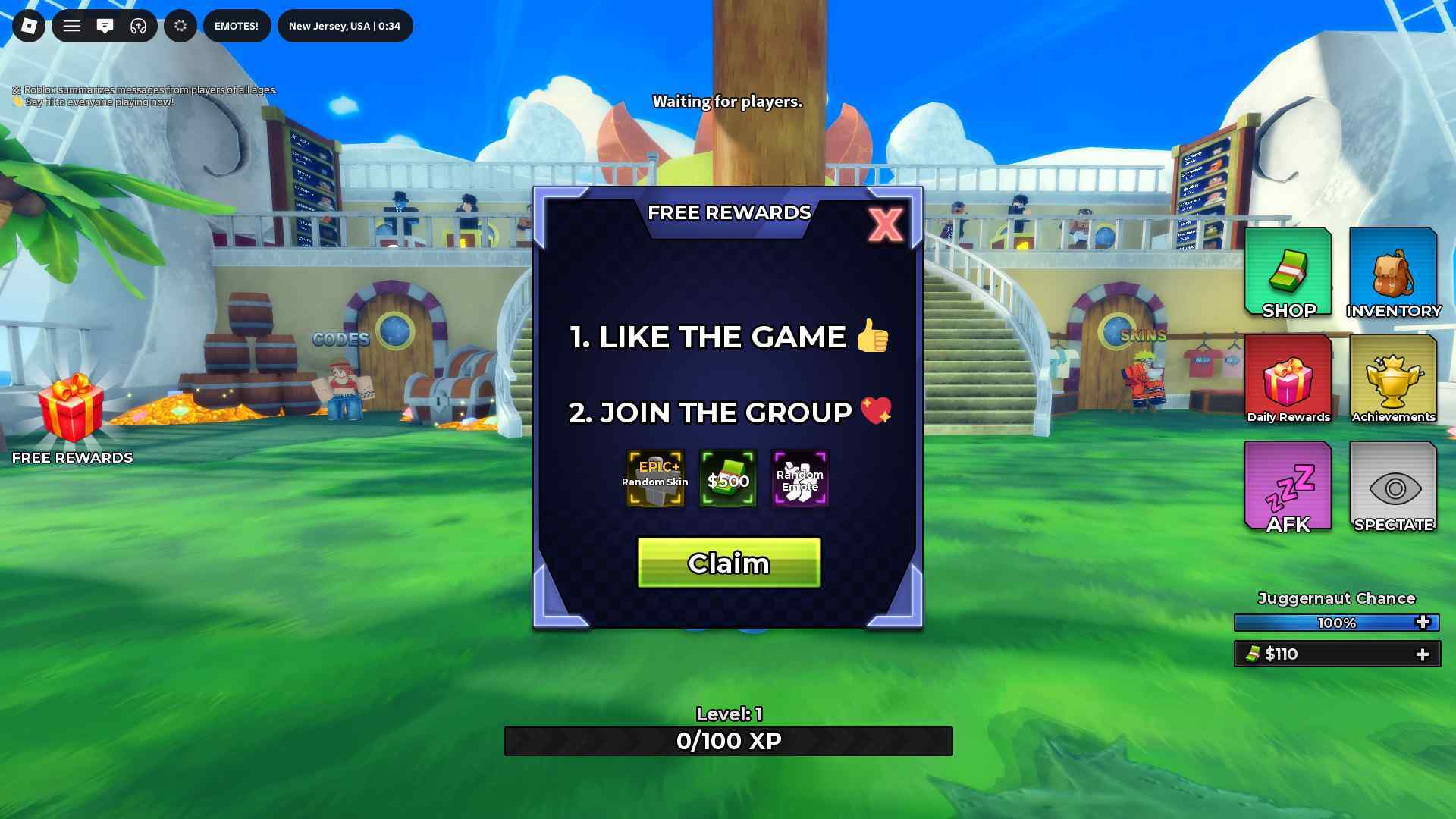 Shonen Beatdown Group Rewards