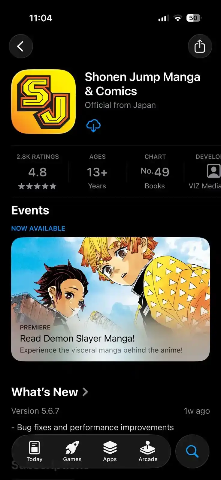 Shonen Jump App Store
