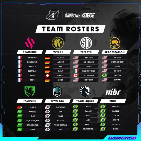 Siege event team roster