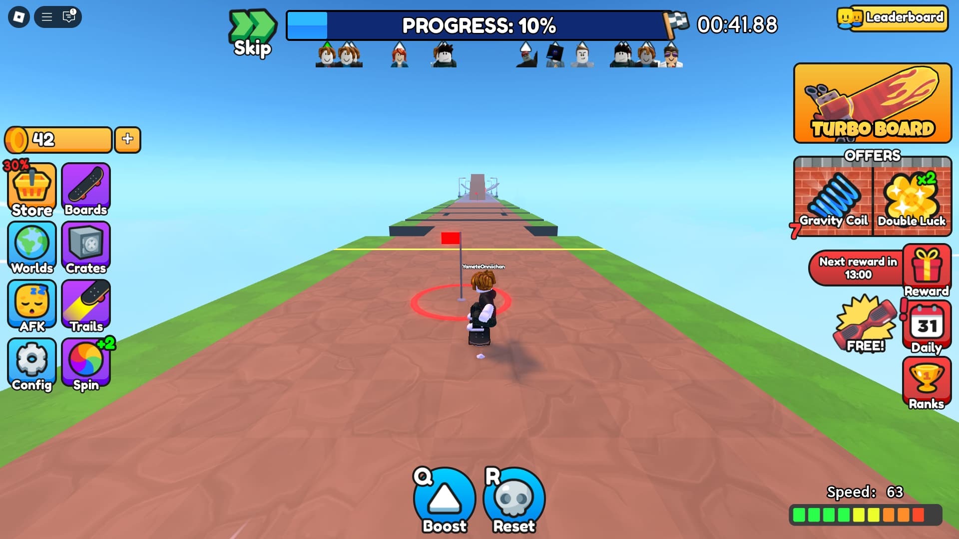 Skateboard Obby expired codes