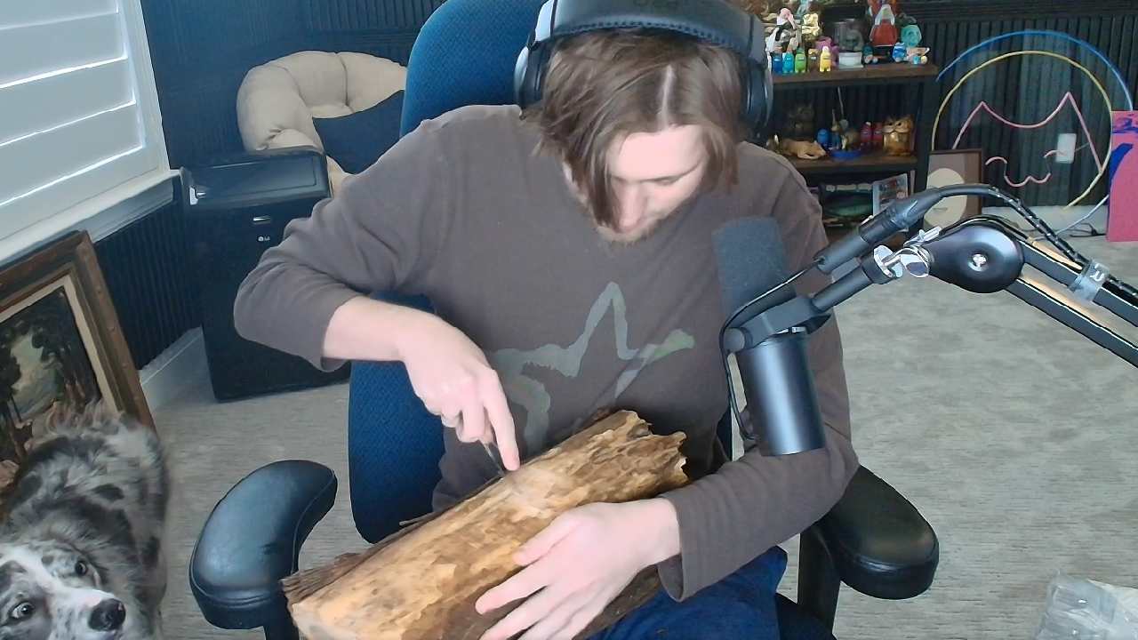 Sodapoppin log cutting