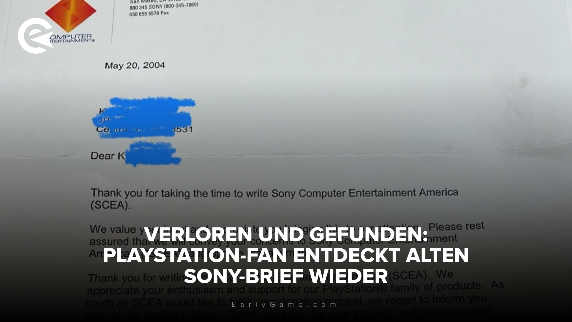 Sony Letter