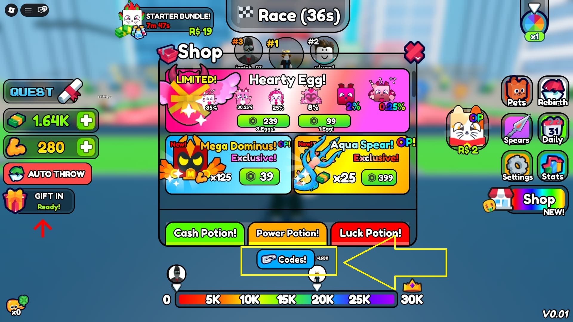 Spear Training how to redeem codes 2