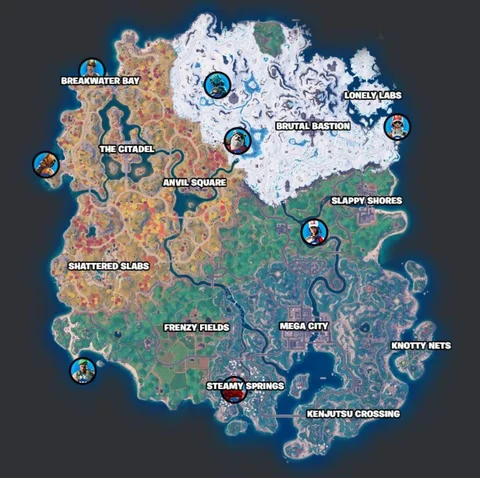 Spezialcharakter Locations in Fortnite