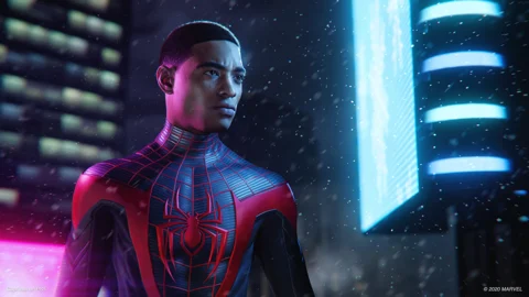 Spider Man Miles morales snow