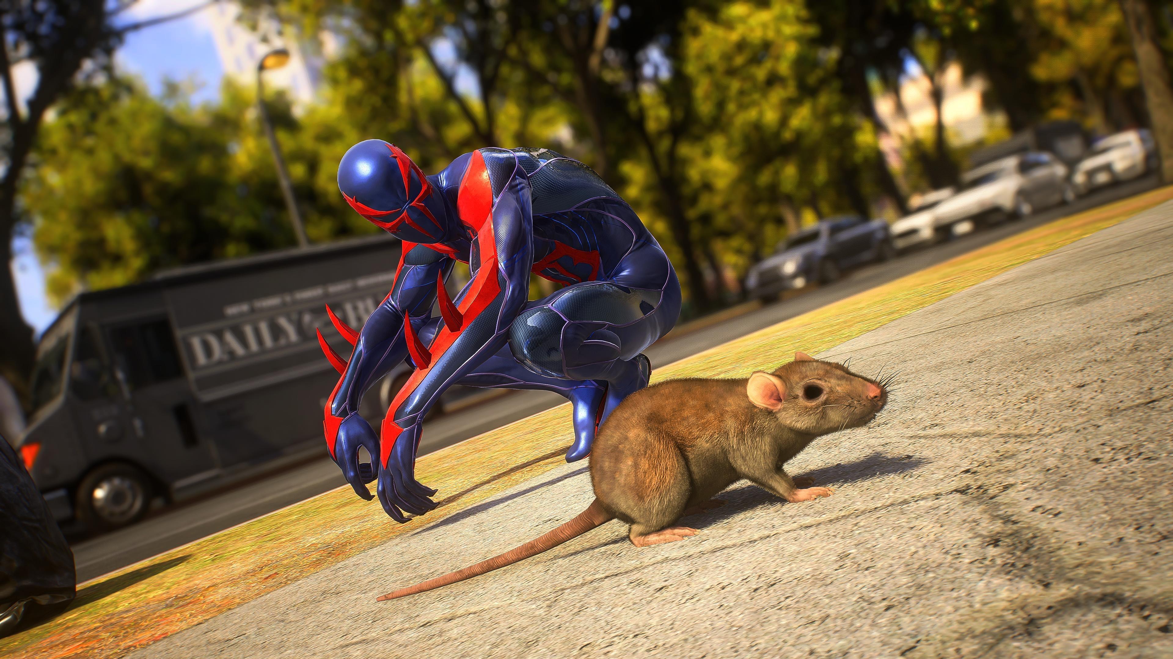 Spider Man is scared of rats