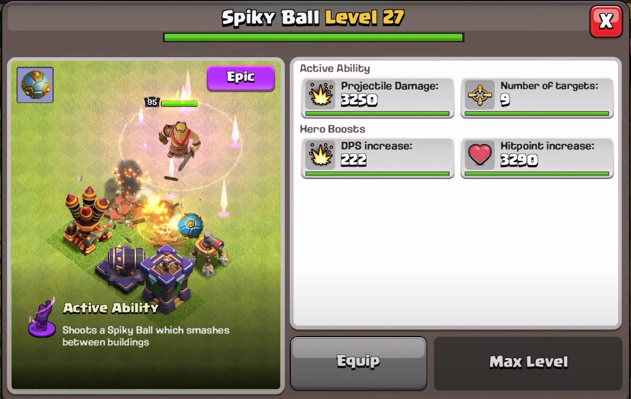 Spiky Ball Stats Clash Of Clans
