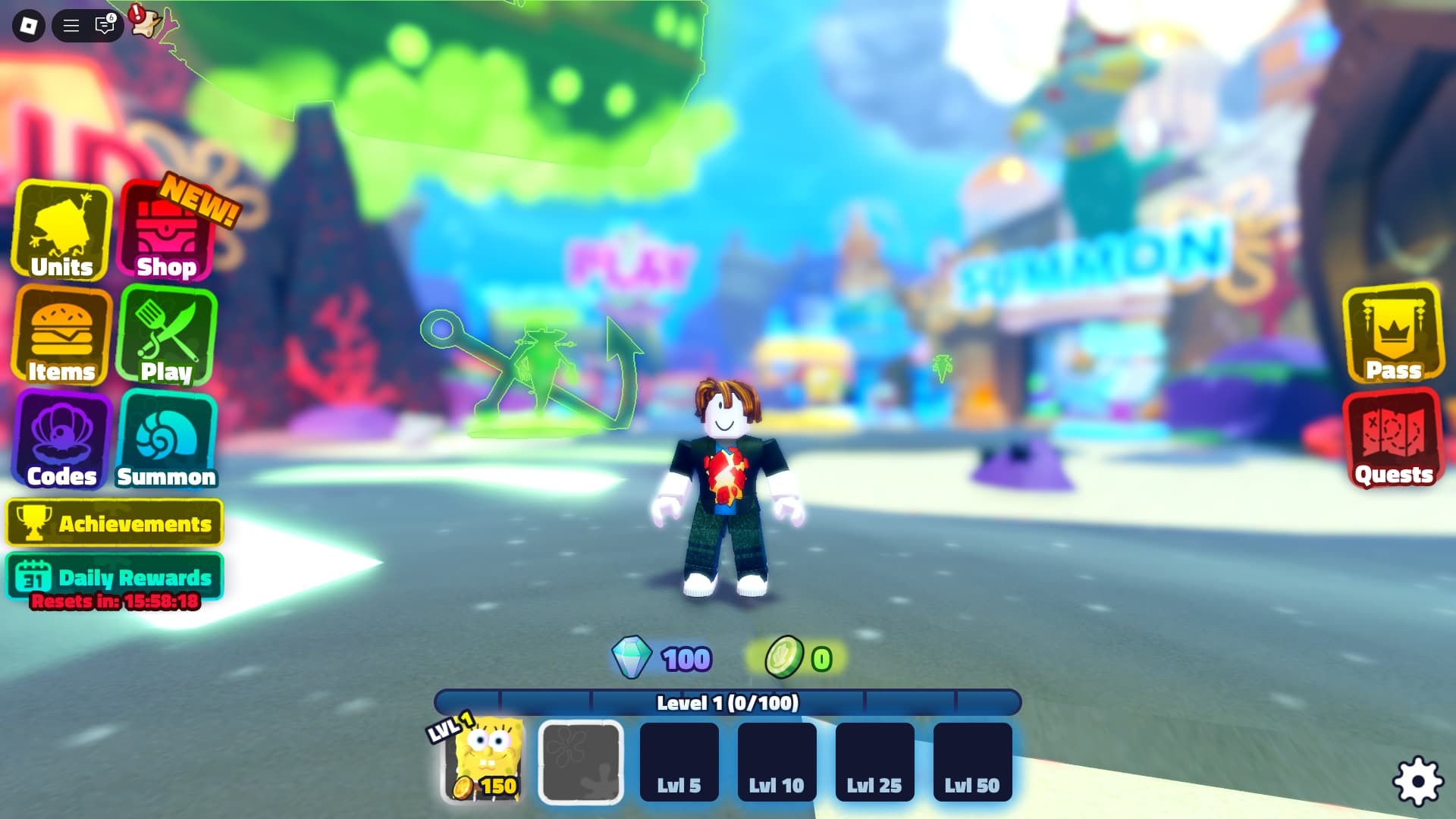 Sponge Bob Tower Defense active codes