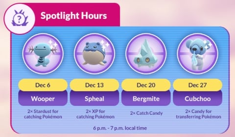 Spotlight Hours Dec