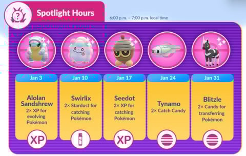 Spotlight Hours January