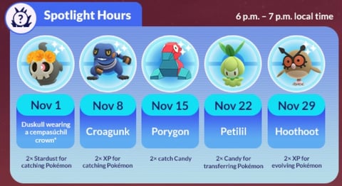 Spotlight Hours Nov