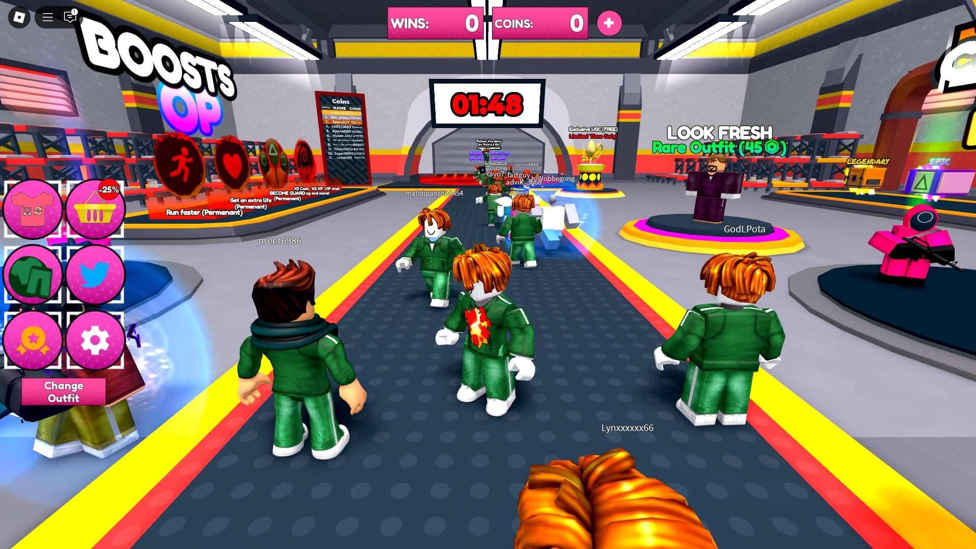 Squid Game X active codes