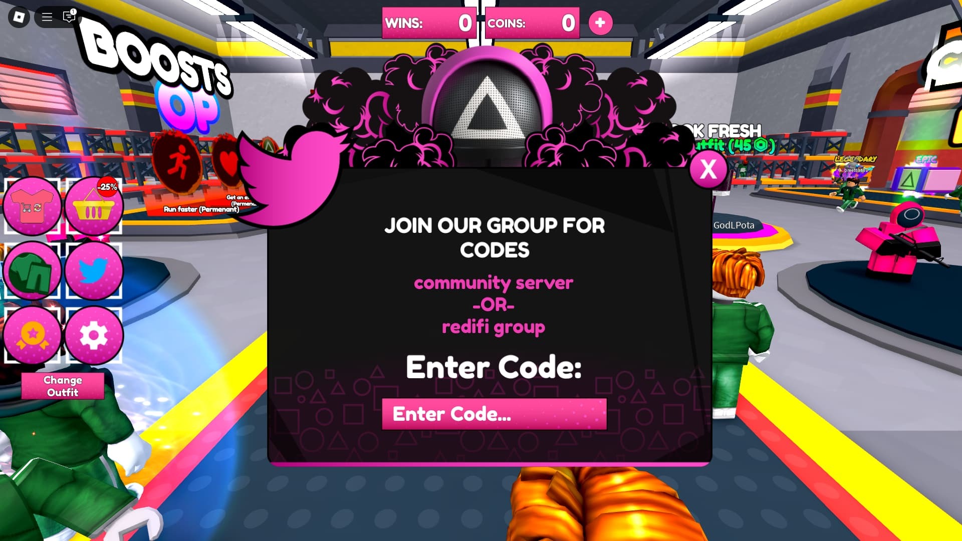 Squid Game X how to redeem codes