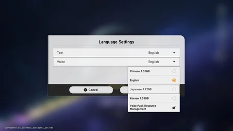 Star Rail Language Menu