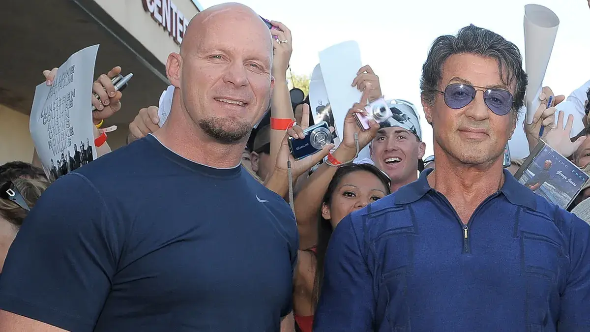 Steve Austin and Sylvester Stallone