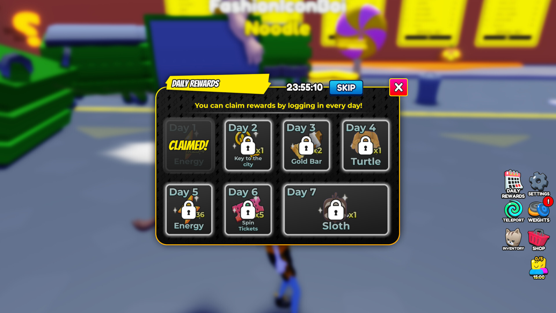 Strongman Ultra Daily Rewards