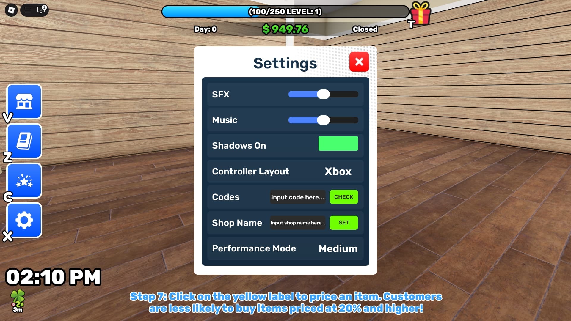 TCG Card Shop Simulator how to redeem codes