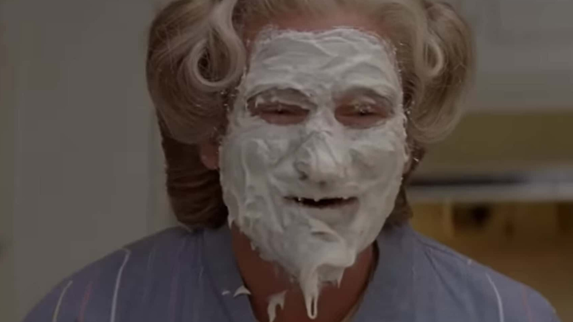 The Face Mask in the Tea in Mrs Doubtfire