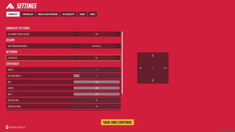 The Finals Crossplay Settings Menu