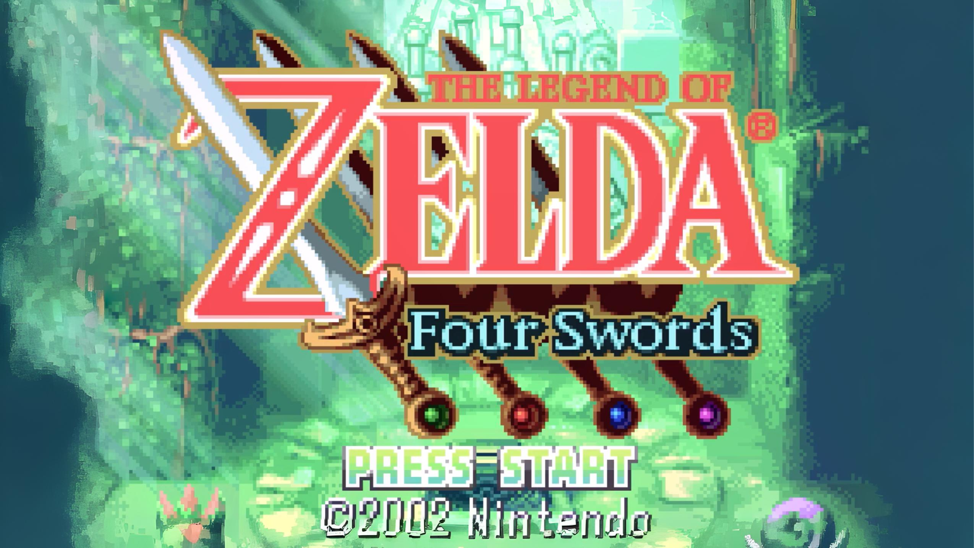 The Legends of Zelda Four Swords Title Screen