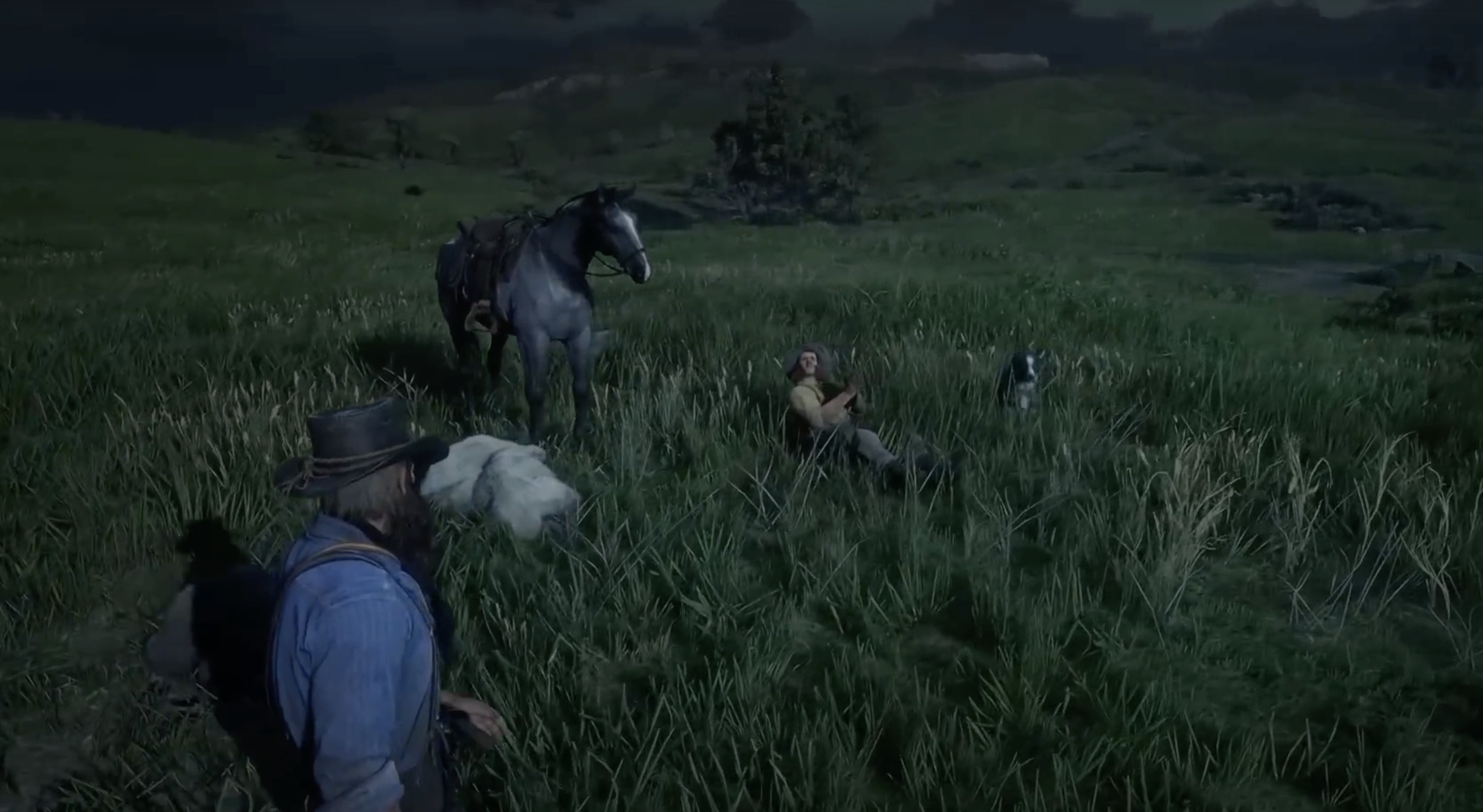 The shepherd and his sheep sleep together