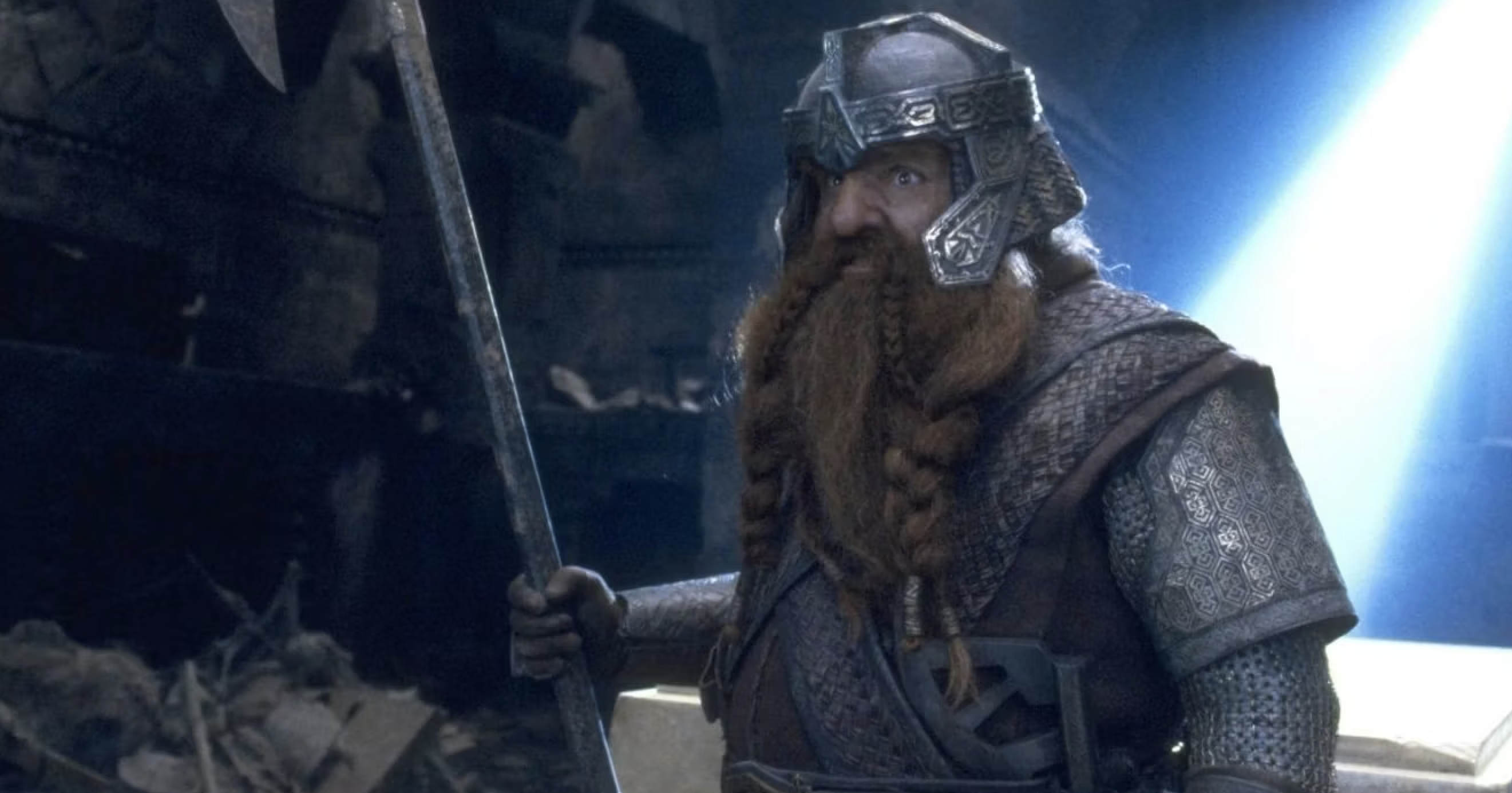 The tallest actor in the cast played Gimli the Dwarf
