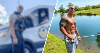 The Rock Police Doppelganger Twin Lookalike Dwayne Johnson Blur