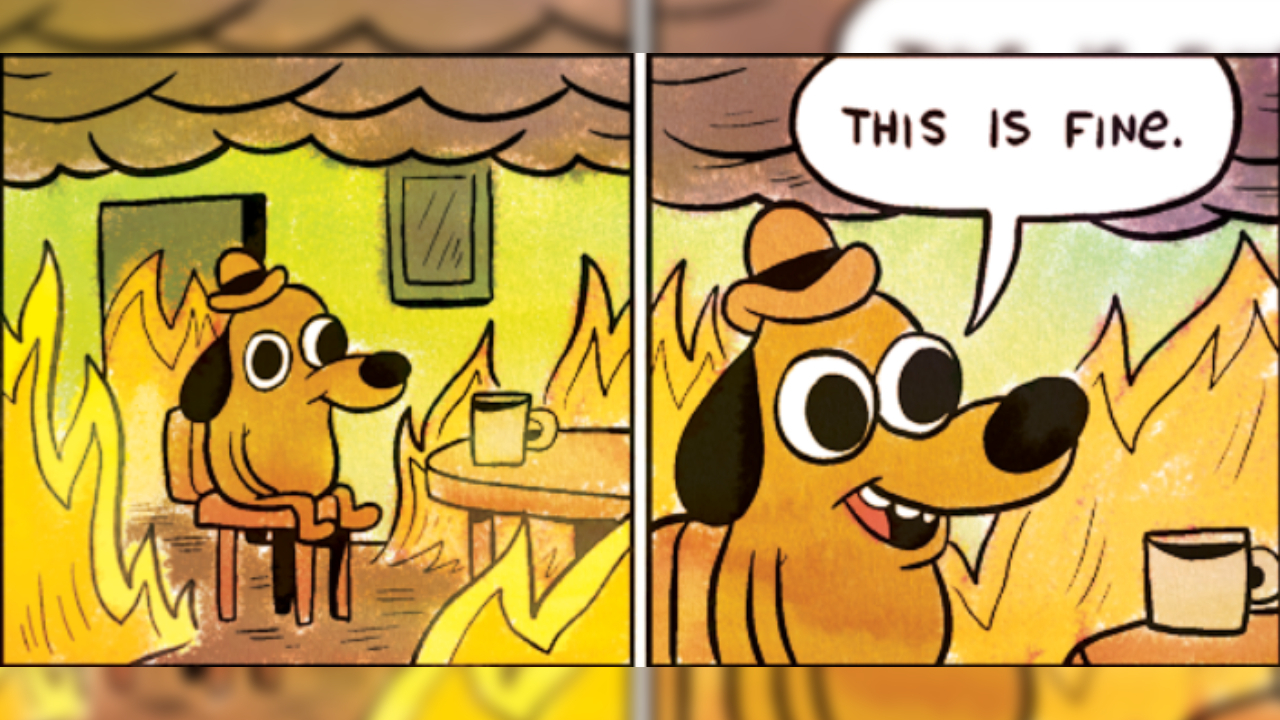 This Is Fine Meme From Cartoon