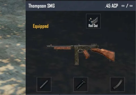 Thompson SMG loadout pubg