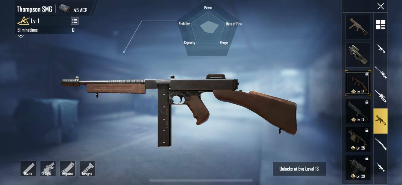 Лучшая комплектация Thompson SMG в PUBG Mobile: полная настройка навесного оборудования