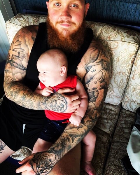 Tim The Tat Man and son