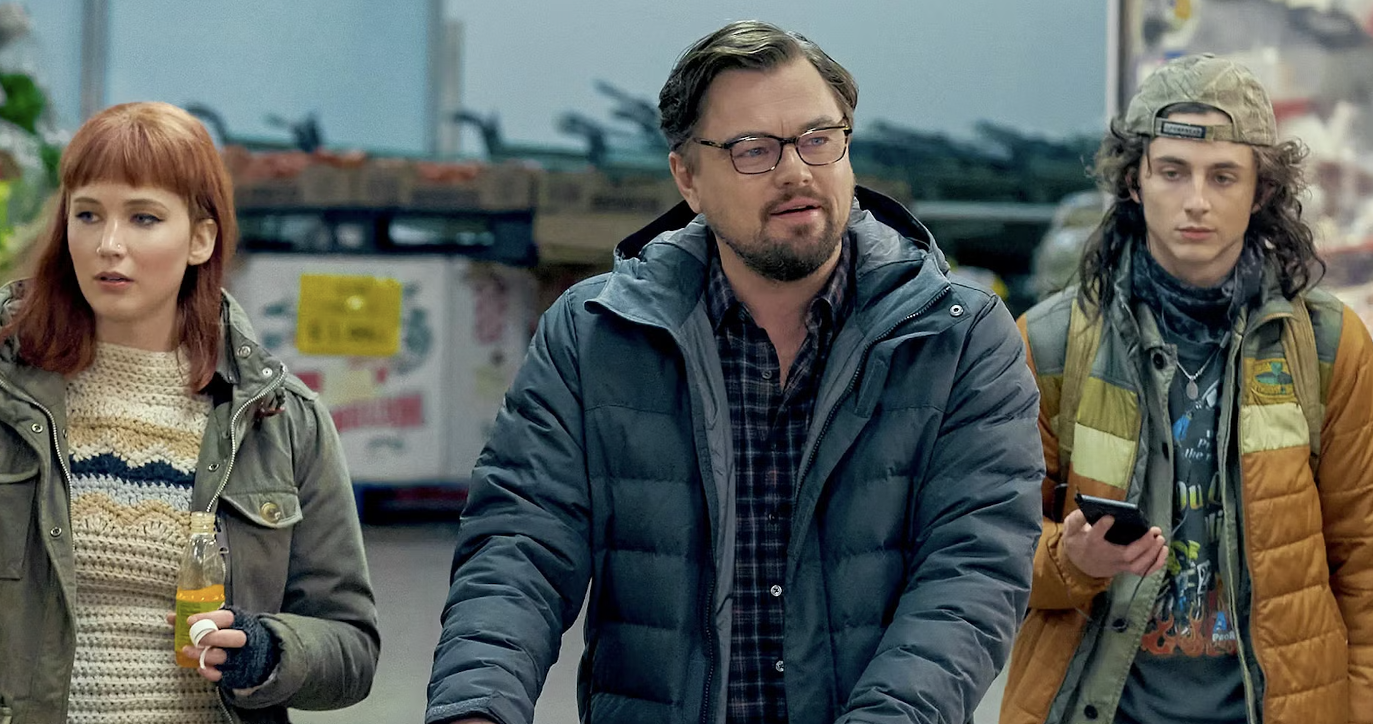 Timothée Chalamet and Leonardo Di Caprio