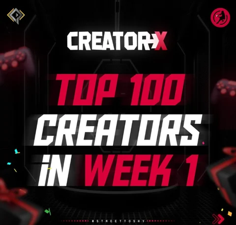 Top 100 Winners Announced from Week 1 Creator X