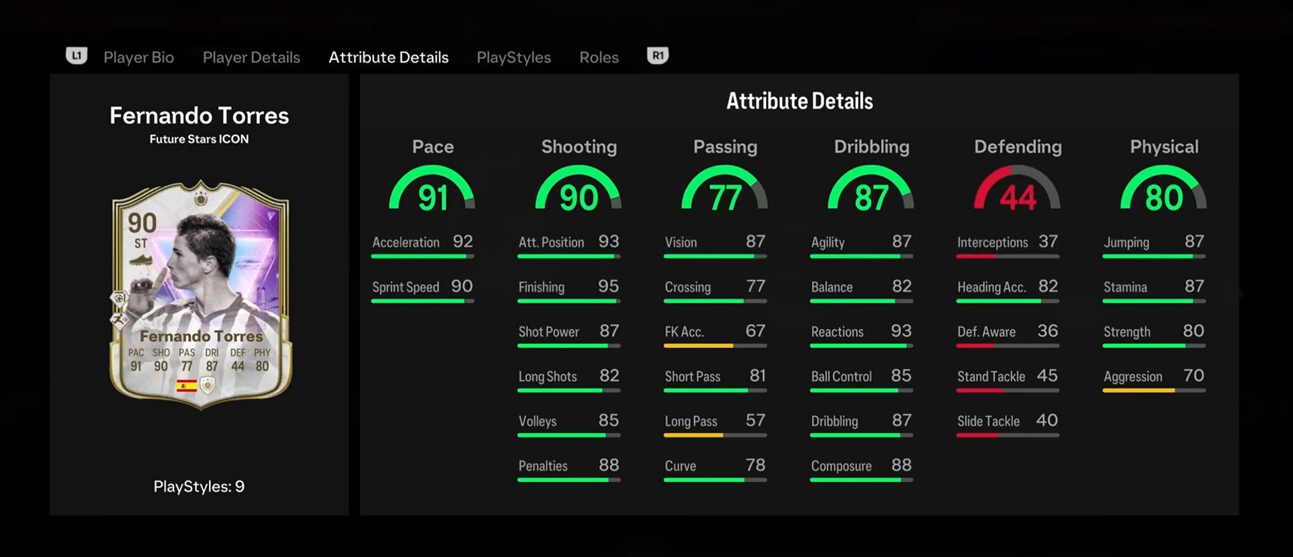 Torres FS Icon SBC Stats